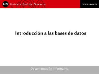 Introducción a las bases de datos