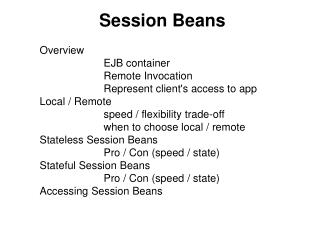 Session Beans
