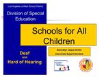 Los Angeles Unified School District Division of Special Education