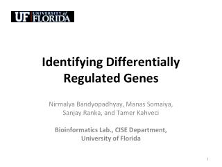 Identifying Differentially Regulated Genes