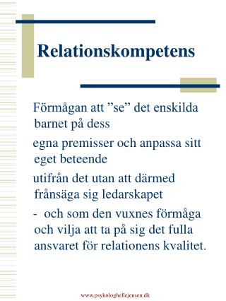 Relationskompetens