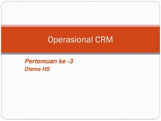 Operasional CRM