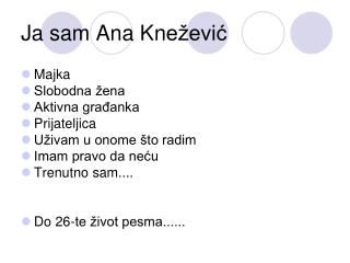 Ja sam Ana Kn ežević