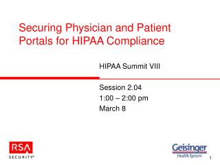 Securing Physician and Patient Portals for HIPAA Compliance
