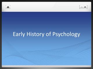 Early History of Psychology