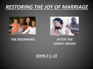 RESTORING THE JOY OF MARRIAGE