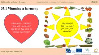 33.1 Vitaminy a hormony