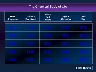 The Chemical Basis of Life