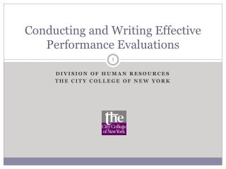Conducting and Writing Effective Performance Evaluations