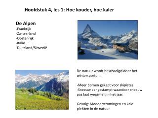 Hoofdstuk 4, les 1: Hoe kouder, hoe kaler