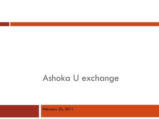 Ashoka U exchange