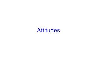 Attitudes