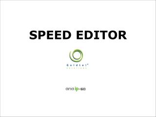 SPEED EDITOR