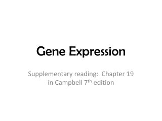 Gene Expression