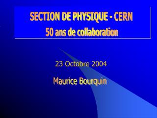 23 Octobre 2004