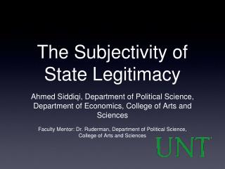 The Subjectivity of State Legitimacy