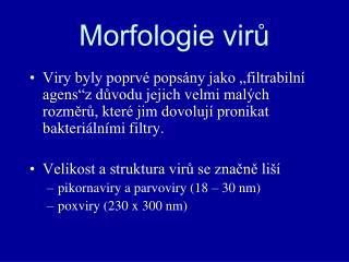Morfologie virů