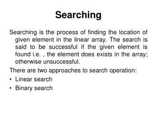 Searching