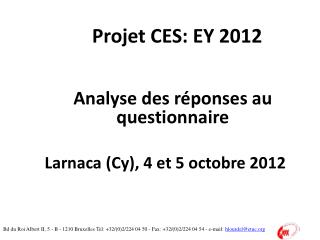 Projet CES: EY 2012