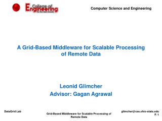 A Grid-Based Middleware for Scalable Processing of Remote Data