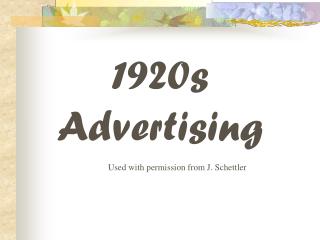 1920s Advertising