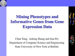 Mining Phenotypes and Informative Genes from Gene Expression Data