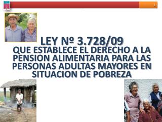 Ley de Pensión Alimentaria para Adultos Mayores