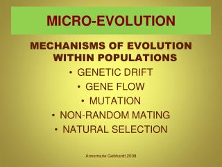 MICRO-EVOLUTION