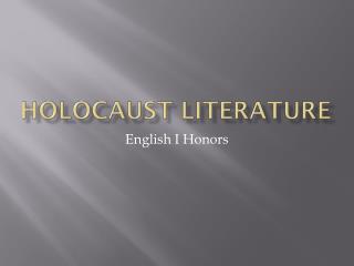 Holocaust Literature