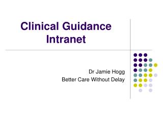 Clinical Guidance Intranet