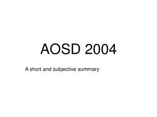 AOSD 2004