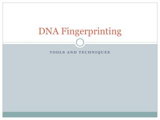 DNA Fingerprinting