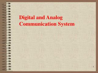 Digital and Analog Communication System