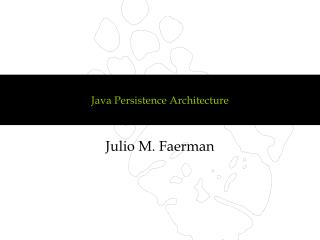 Java Persistence Architecture