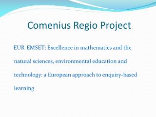 Comenius Regio Project