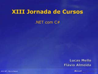 XIII Jornada de Cursos