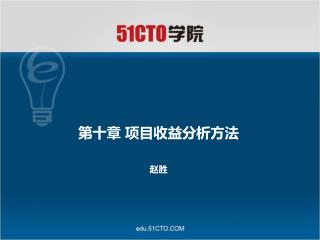 第十章 项目收益分析方法 赵胜
