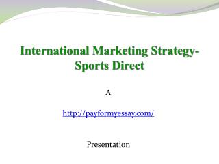 international Marketing Strategy