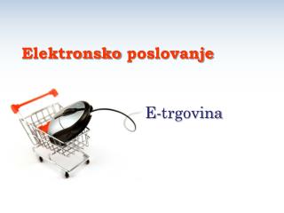 E- trgovina