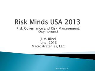 Risk Minds USA 2013