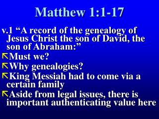 Matthew 1:1-17