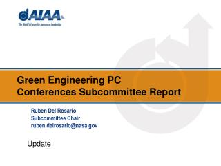 Green Engineering PC Conferences Subcommittee Report