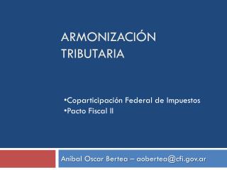 Armonización Tributaria