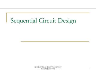 Sequential Circuit Design