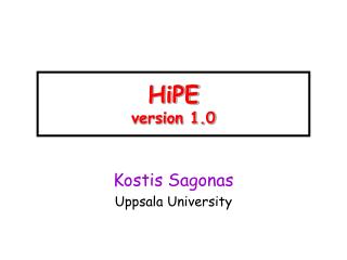 HiPE version 1.0