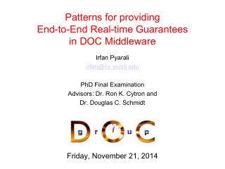 Patterns for providing End-to-End Real-time Guarantees in DOC Middleware