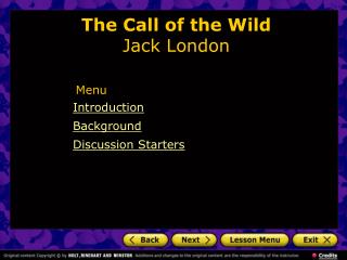 The Call of the Wild Jack London