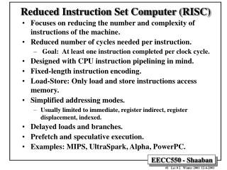Reduced Instruction Set Computer (RISC)