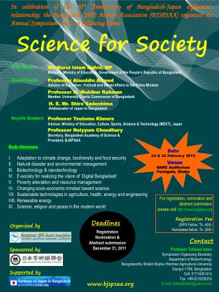 Science for Society 