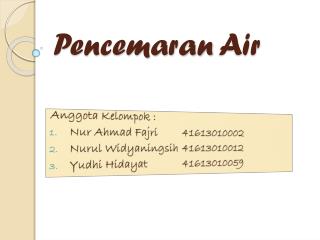 Pencemaran Air